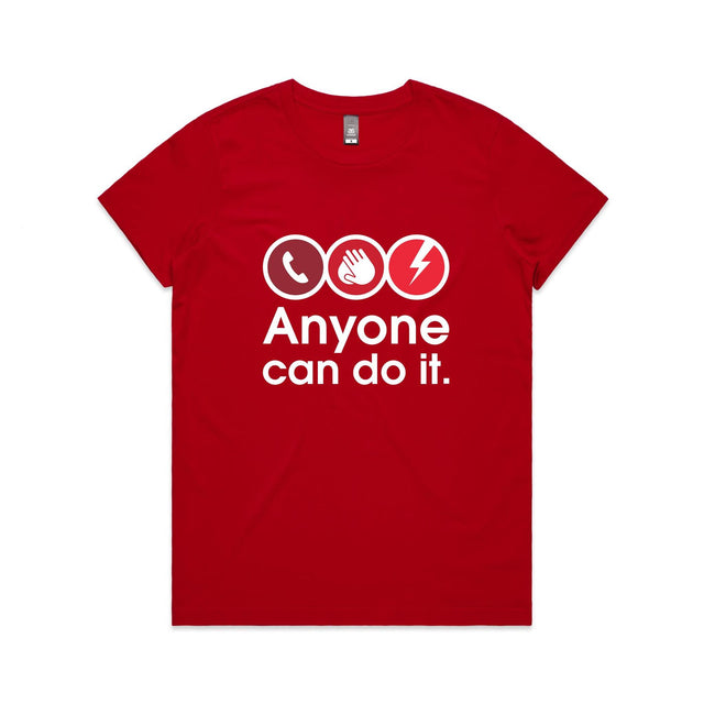 Call. Push. Shock - women's t-shirt