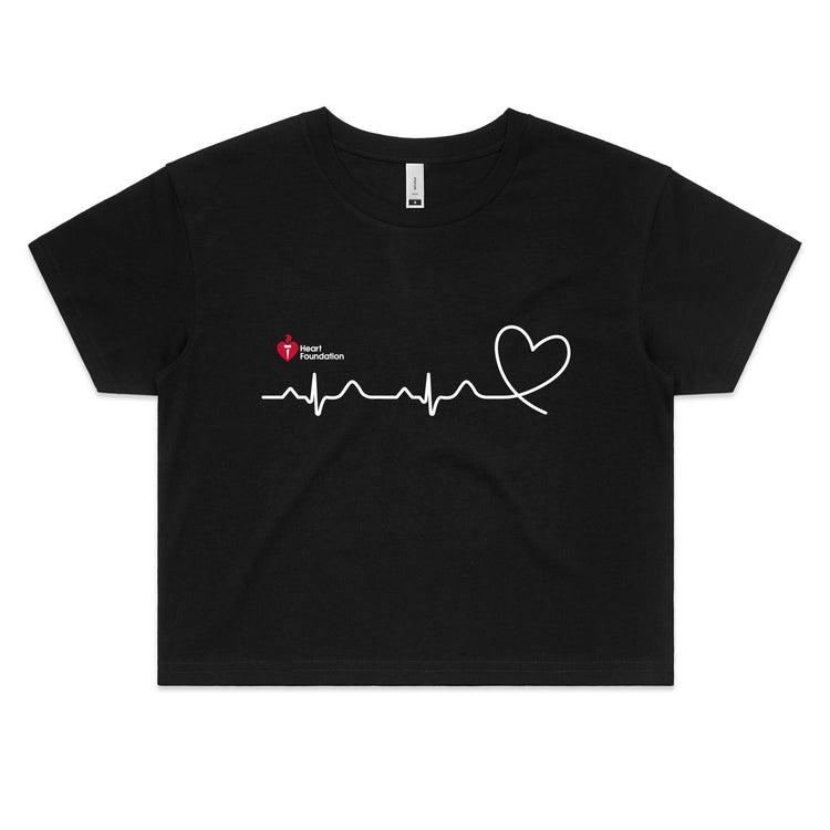 Heartbeat line - women's crop top