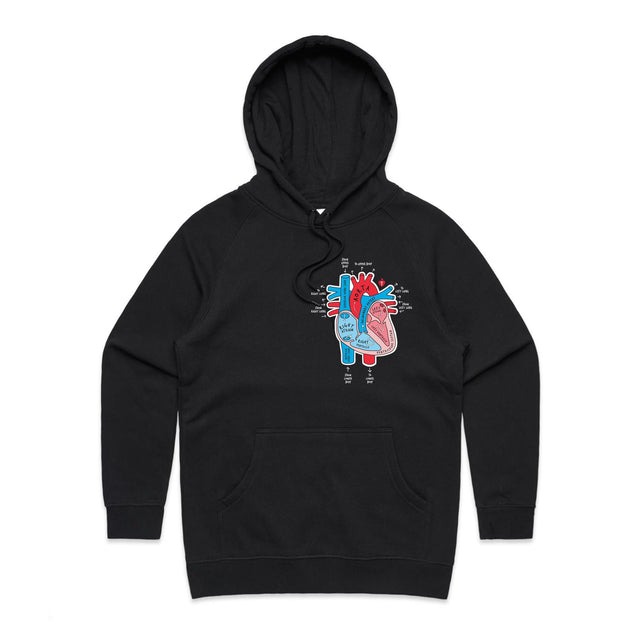Anatomical heart - women's hoodie