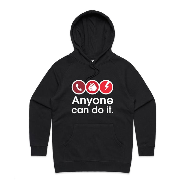 Call. Push. Shock - women's hoodie
