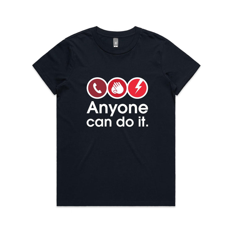 Call. Push. Shock - women's t-shirt