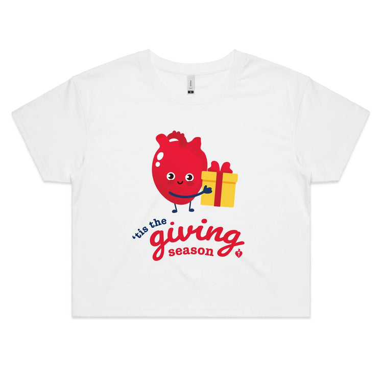 Tis the Giving Season - women's crop top
