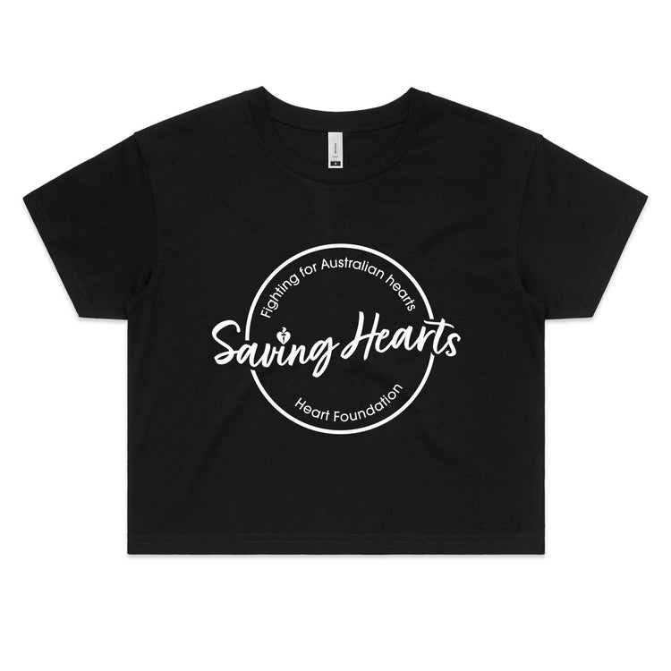 Saving hearts  - women's crop top