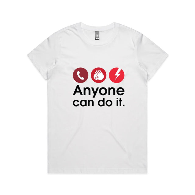 Call. Push. Shock - women's t-shirt