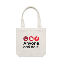 Call. Push. Shock - tote bag