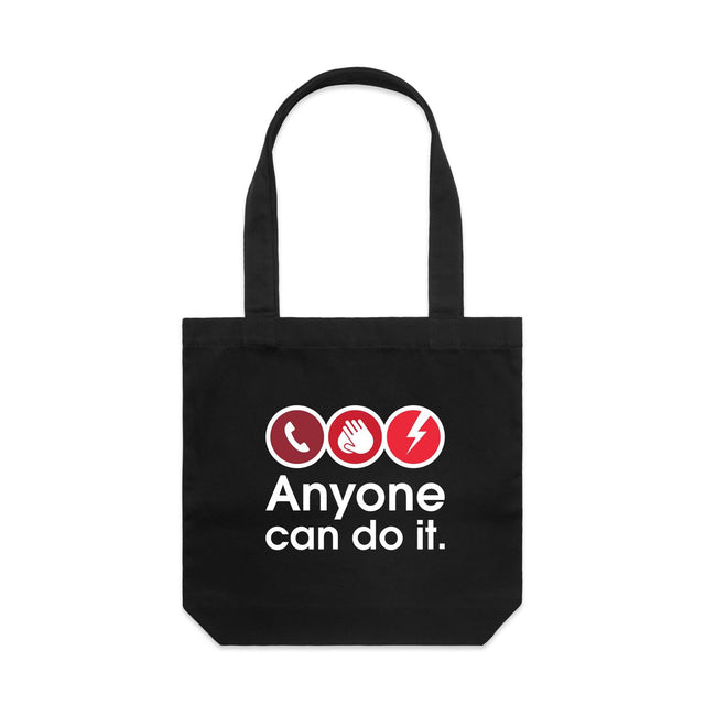 Call. Push. Shock - tote bag