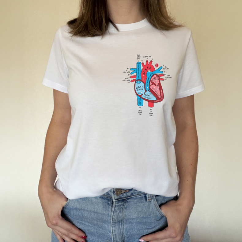 Anatomical heart - women's t-shirt