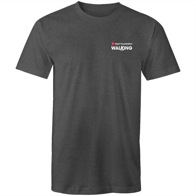 Asphalt marle unisex Heart Foundation Walking small logo t-shirt