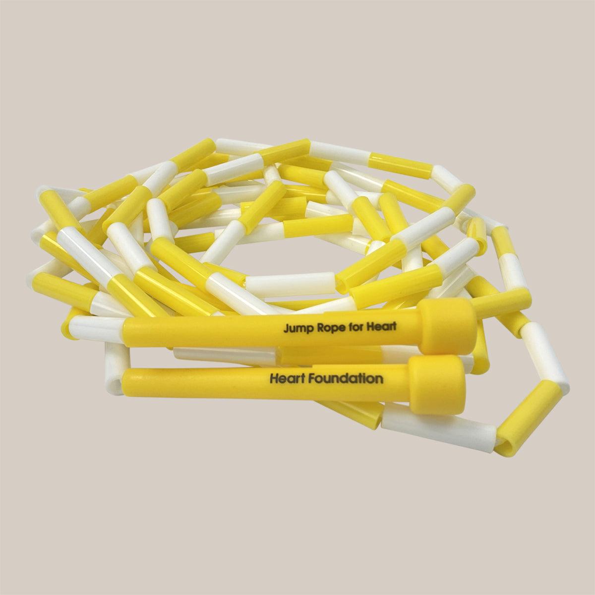 Skipping Rope 4.9 Metre Beaded Yellow Handle