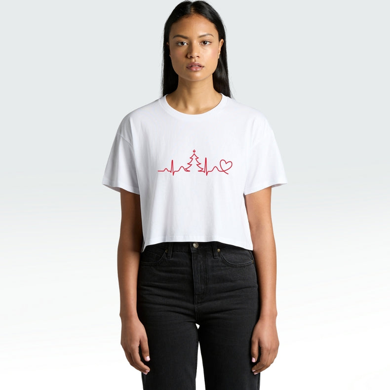 Seasonal Heartbeat - women's crop top