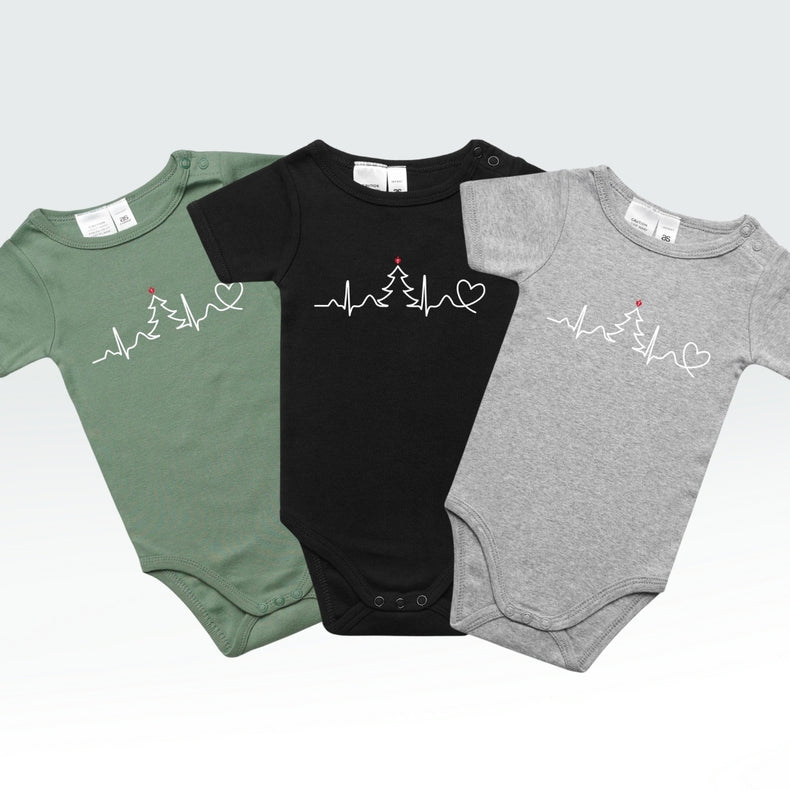 Seasonal Heartbeat - baby onesie