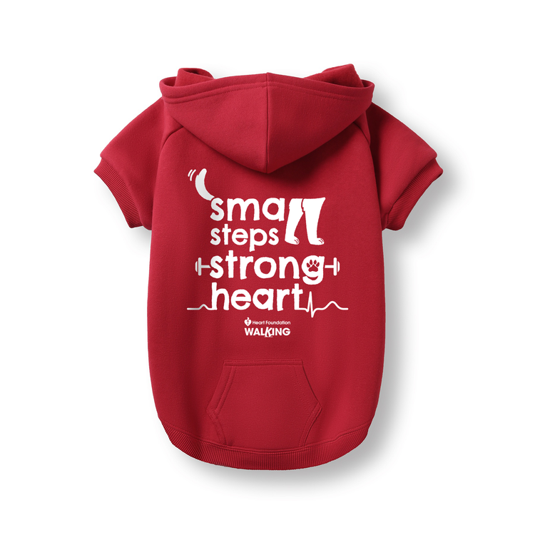 Small steps, strong heart - dog hoodie