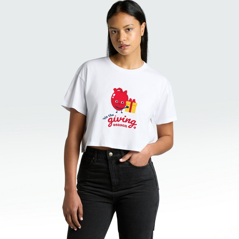 Tis the Giving Season - women's crop top
