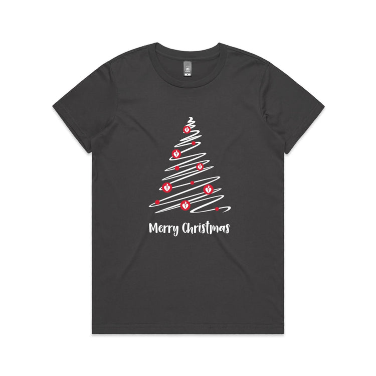 Christmas Tree of Hearts - women's t-shirt