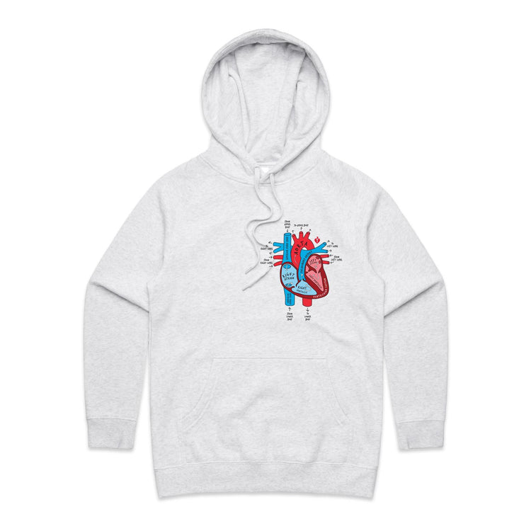 Anatomical heart - women's hoodie