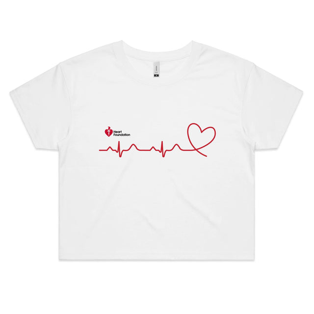 Heartbeat line - women's crop top