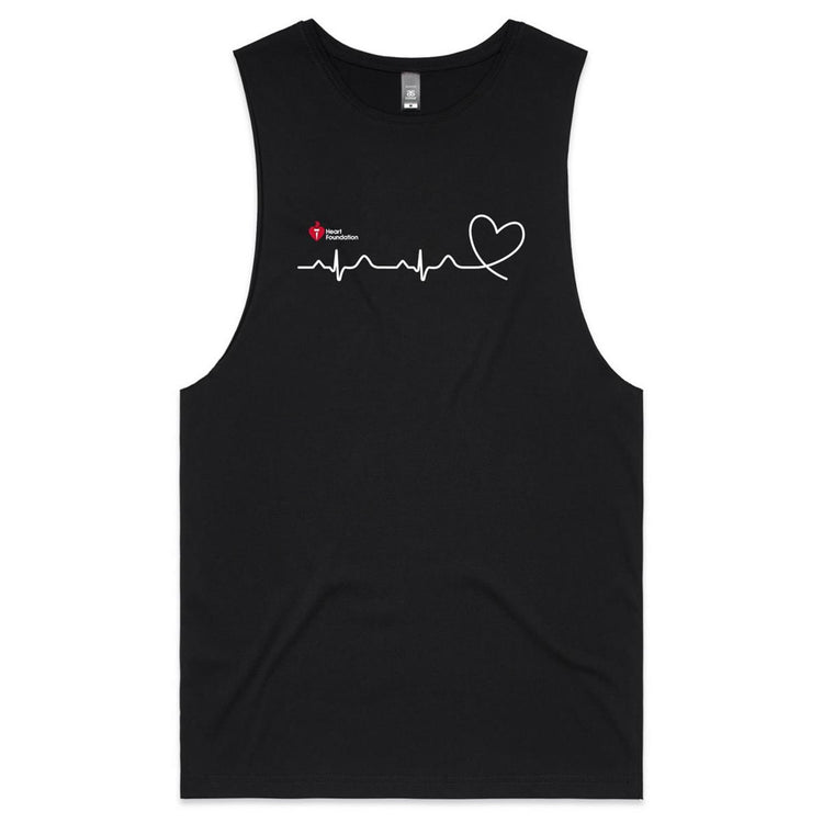 Heartbeat line - men's tank