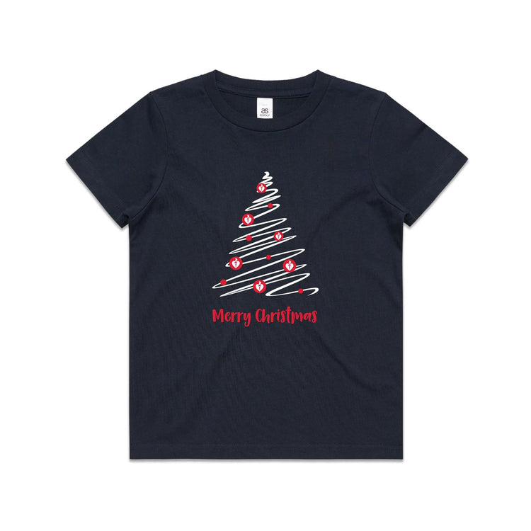 Christmas Tree of Hearts - kid's t-shirt