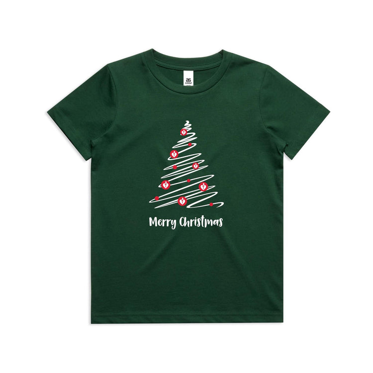Christmas Tree of Hearts - kid's t-shirt