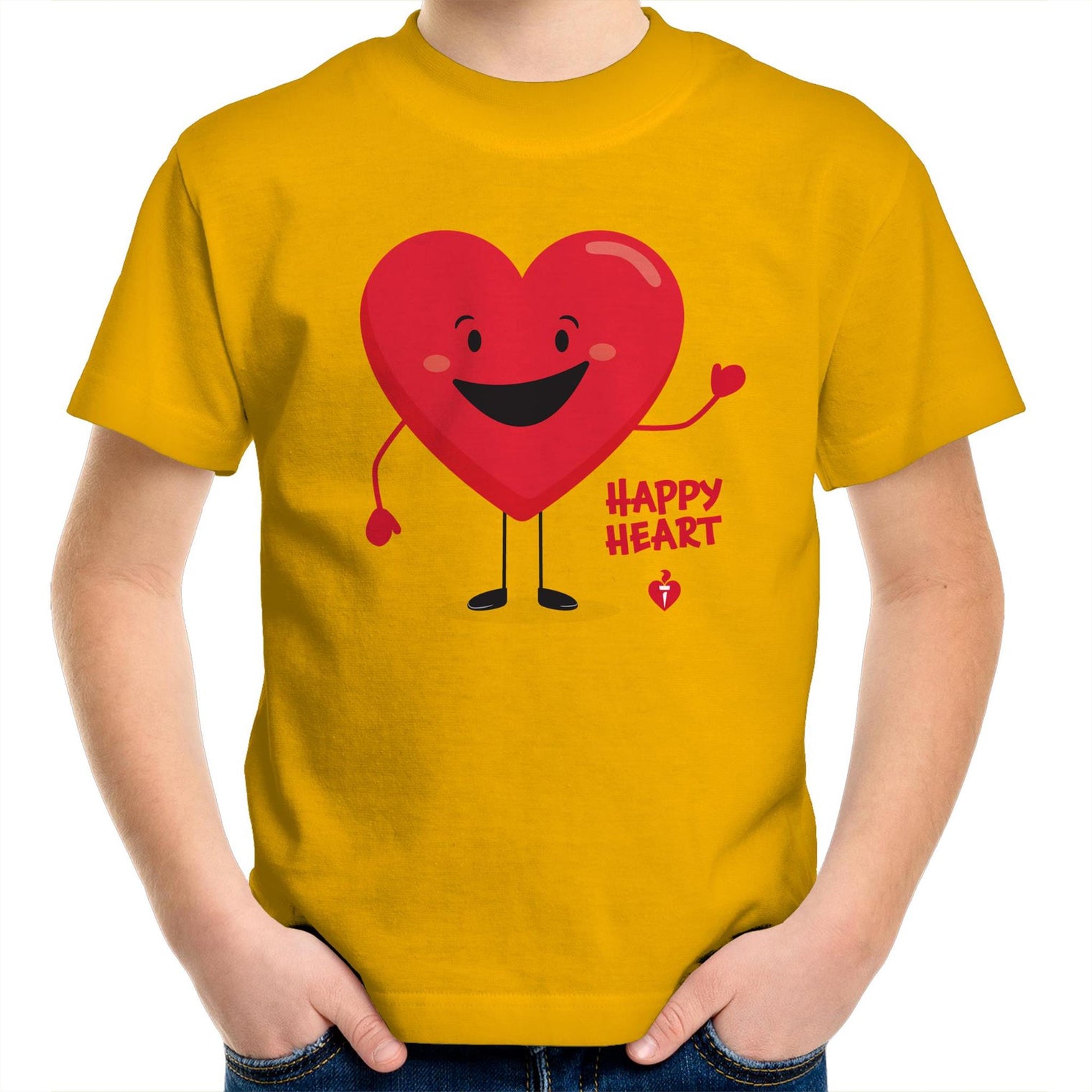 Happy Heart t-shirt in yellow