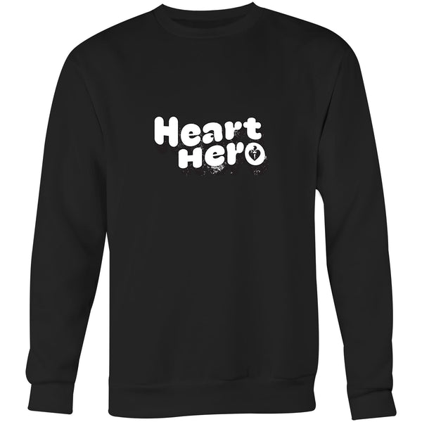 Black Heart Foundation unisex sweatshirt featuring Heart hero design in white print.