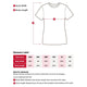 Heart Foundation Walking program Women's t-shirt size chart with how to measure instructions.