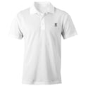 White Heart Foundation unisex polo shirt featuring Heart warrior design in black print.